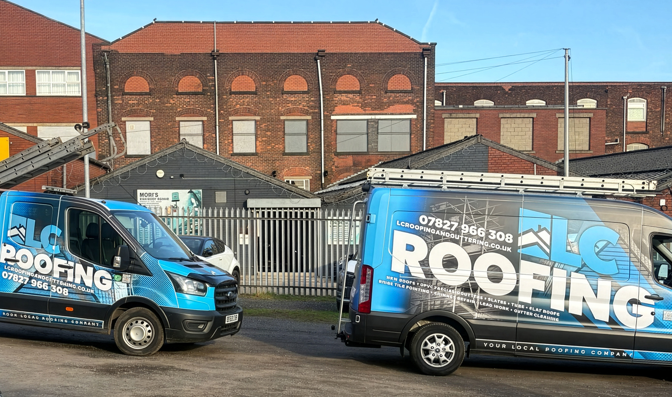 Large completed roofing project