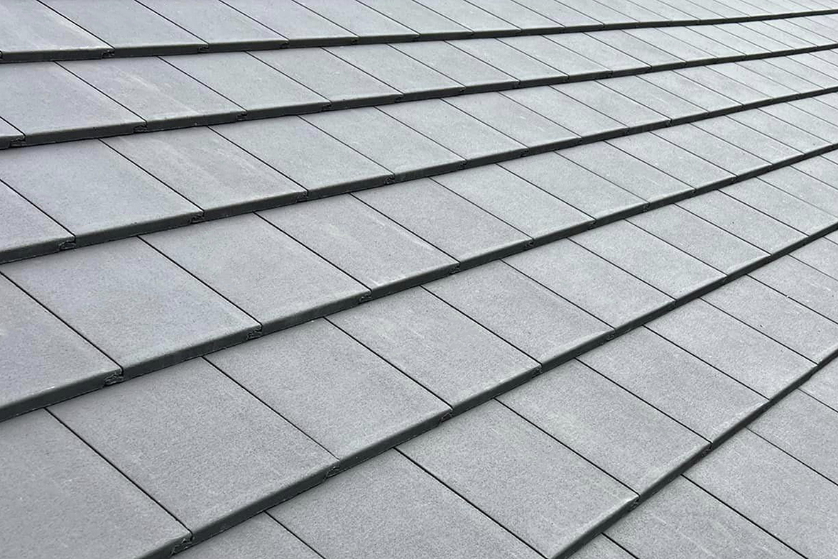 New tiled roof installation